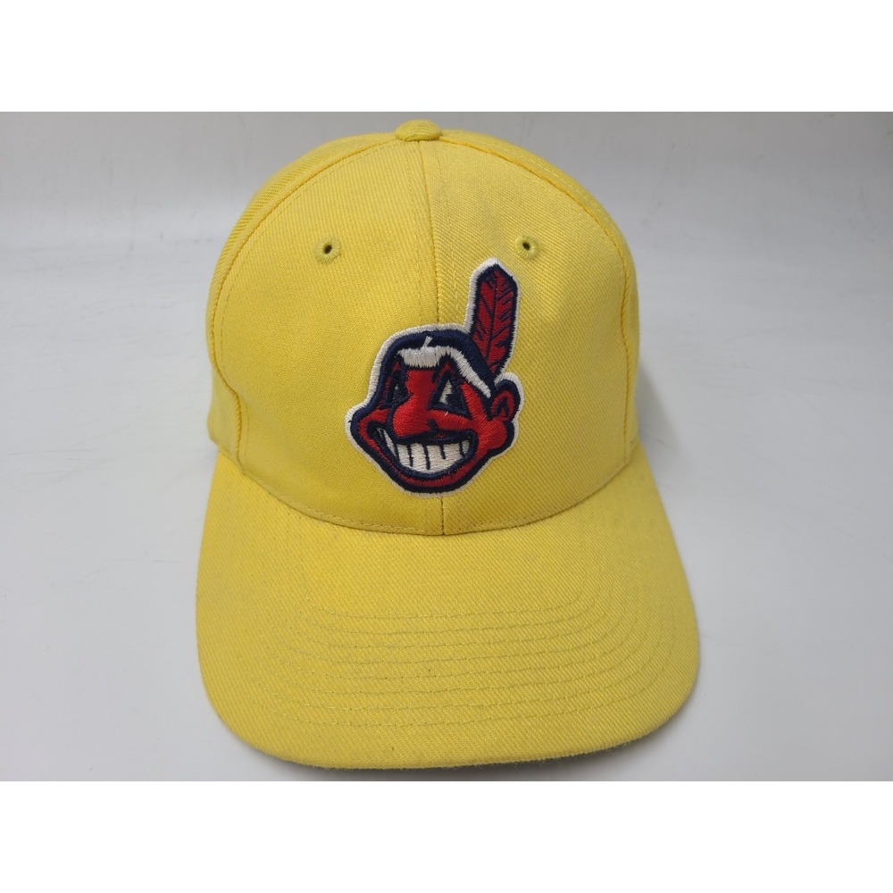 Vintage‎ Cleveland Indians Chief Wahoo GCC Grosscap Strapback Hat Cap Wool Blend